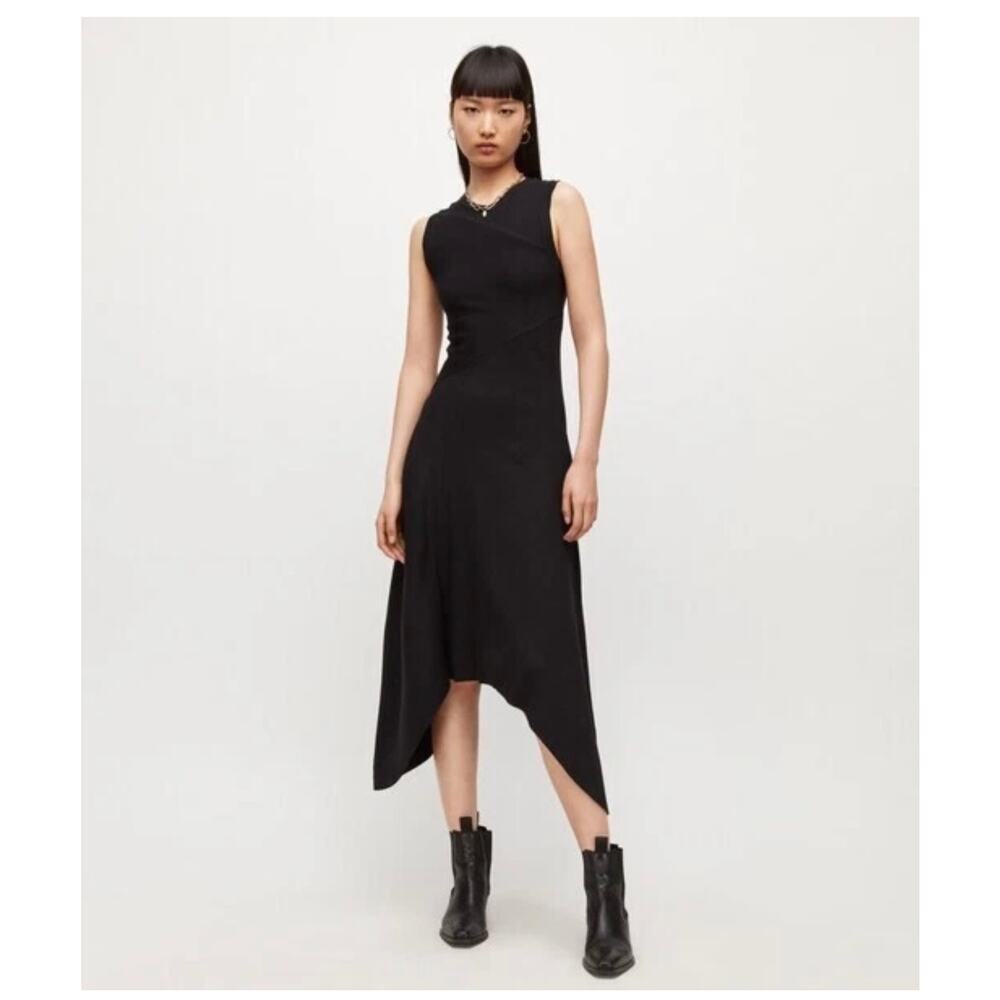Allsaints Gia Dress - Classic Black, US Size 6, New - Picture 3 of 7